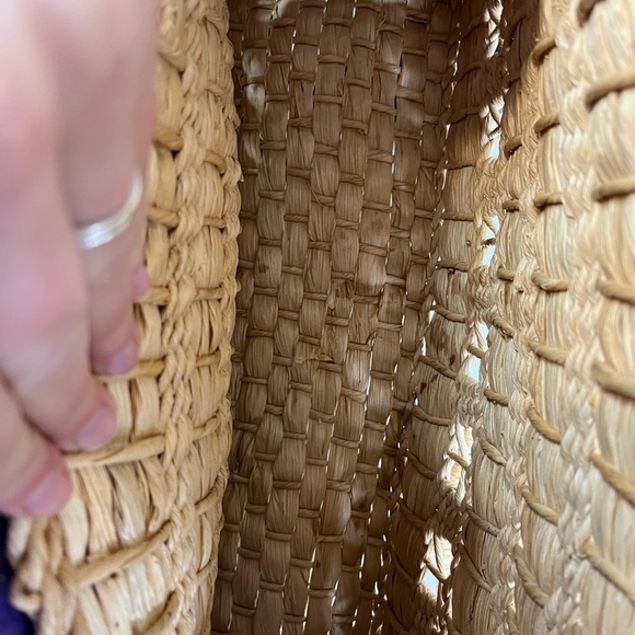 Unbranded Structured Straw Shoulder Bag With Loop Close - Picture 8 of 10